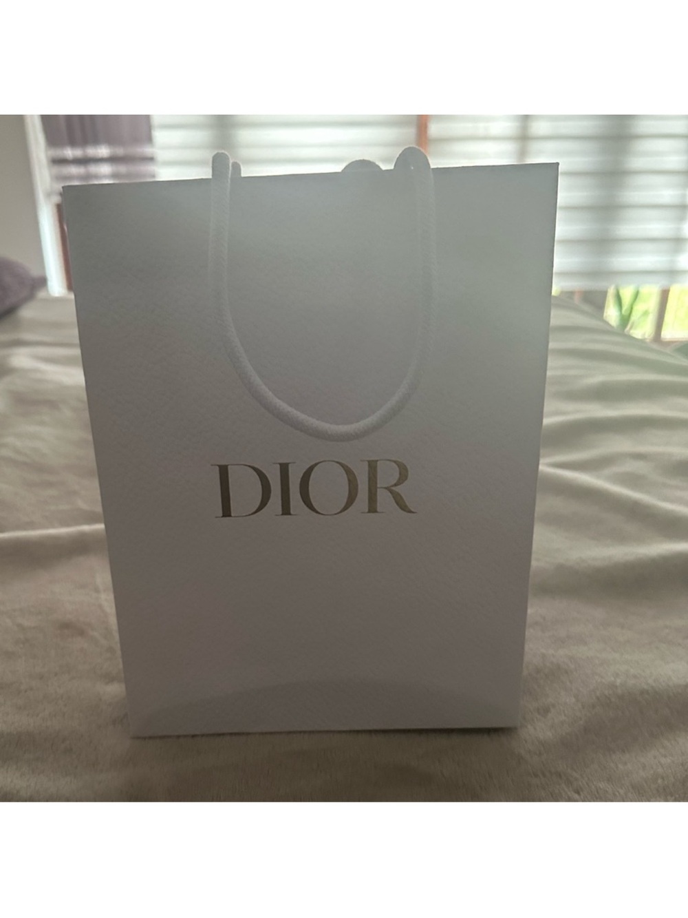 Dior White Tote with Gold Logo - Picture 2 of 5